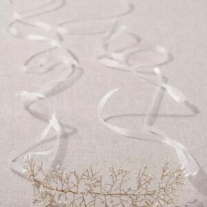 Anthropologie Gold and White Hair Vine